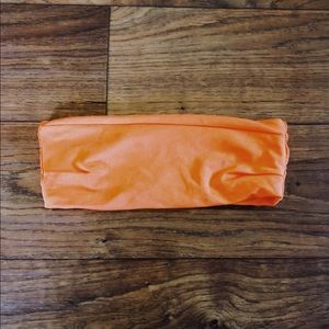 Orange bandeau bikini top